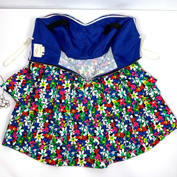Kate Spade Karmen Strapless Floral Dress Sz 4 - Picture 13 of 16